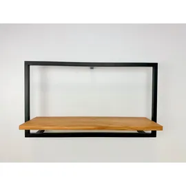 Andas Ablageelement ANDAS "Londen", schwarz (natur, schwarz), B:70cm H:40cm T:20cm, Massivholz, Regale, aus Metall, Ablageflčhen aus massiver Eiche
