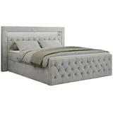 MKS Boxbett, GOLD-9 Led, 160/200 Hellgrau Struktur - H4