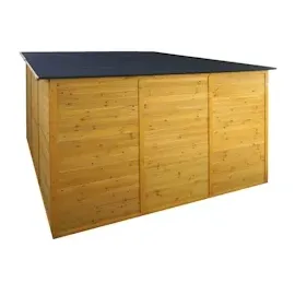 Mendler 2er-Fahrradgarage HWC-H60 Fahrradbox braun