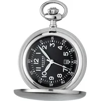 Regent Taschenuhr Regent Herren Taschenuhr Analog Gehäuse, (Analoguhr, Analoguhr), Herren Taschenuhr rund, extra groß (ca. 50mm), Edelstahl, Elegant silberfarben