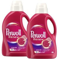 Perwoll Renew Color (2x25 Waschladungen), Color Waschmittel für farbige Wäsche, Feinwaschmittel stärkt die Fasern und verbessert die Farbintensität, intensive Frische