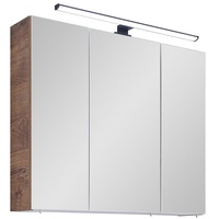 Lomadox Spiegelschrank 75 cm inkl. LED Aufsatzleuchte MURCIA-66 in