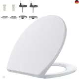 Rainsworth Nano Glaze Toilettendeckel Form O,Urea Formaldehyd Wc Sitz Mit Absenkautomatik,Ergonomisch Gestalteter Antibakterieller Klodeckel,Universal Klobrille