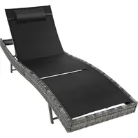 Tectake tectake® Rattan Sonnenliege, Moana