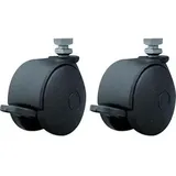 Franken Rollenset für Stellwandsystem ECO 130 mm Schwarz