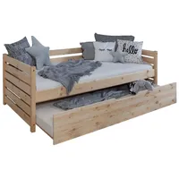 TICAA Kinderbett Naomi 90 x 200 cm Kiefer braun