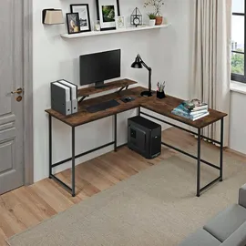 Tectake Eckschreibtisch Melrose Eiche / Braun