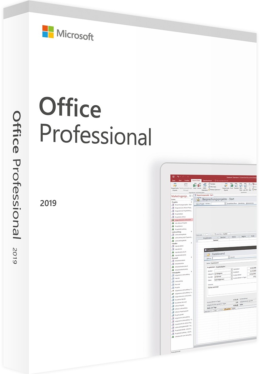 Microsoft Office 2019 Professional Windows | Vollversion | Produktschlüssel +...