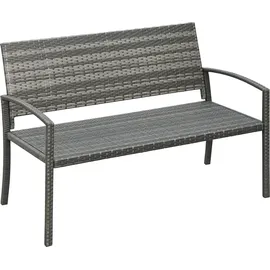 Outsunny Gartenbank 122 x 60 x 85 cm Grau