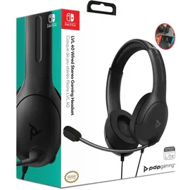 PDP LVL40 Wired Stereo Gaming Headset für Nintendo Switch schwarz