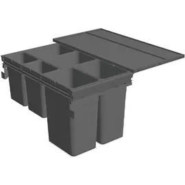 ninka Mülltrennsystem Set eins2fünf 6 Fächer 500 mm Dunkelgrau