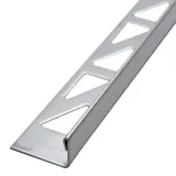 Dalsys Fliesenschiene L-Profil 2,5m x 10mm, Edelstahl Gebürstet Winkelprofil