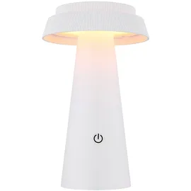 GLOBO Solarleuchte Kunststoff H 23 cm inkl. Touchdimmer weiß