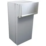 Letterbox24.de F-05 XXL Mauerdurchwurf Paketkasten Schwarz inkl. Zeitungsfach