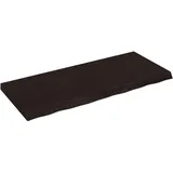 vidaXL Waschtischplatte Dunkelbraun 120x50x(2-6)cm Massivholz