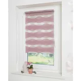GARESA Doppelrollo Welle 70 x 150 cm rosa