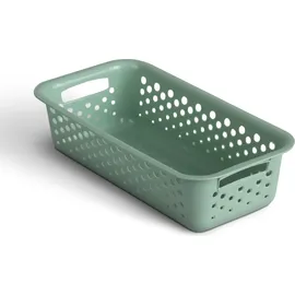 ProHome Aufbewahrungskorb 0,7L mit Griffen 20 x 10 x 5 cm grün