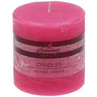 Stumpenkerzen Raureif Stumpenkerze 100 x 98 mm pink