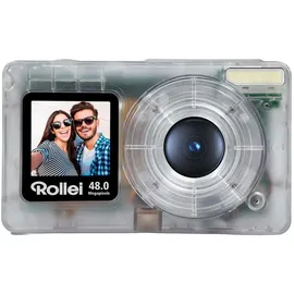 Rollei Compactline Pocket Transparent/Blau/Grün 48 MP Digitalkamera mit 4K