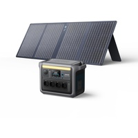 Anker SOLIX C1000 Set Tragbare Powerstation mit 100W Solarpanel, LiFePO4 Akku, 1800W Solargenerator, 4230V Steckdosen mit max. 2400W Leistung, LFP Powerstation für Outdoor, Camping und Stromreserve