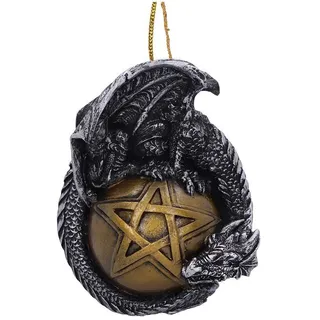 Nemesis Now Nemesis Now, Gold, Caspar Festlicher Drachen-Ornament, zum Aufhängen, 8,89 cm, Harz, 8.89cm