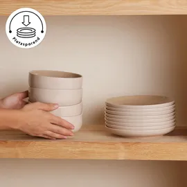 KARACA Terra Geschirrset 36-tlg. 8 Personen Creme