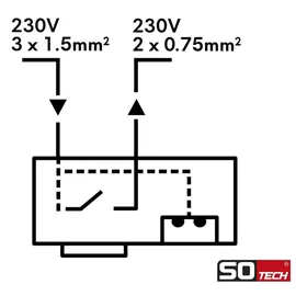SOTech Steckdose für Spiegelschränke silbergrau Stromversorgung für 230V