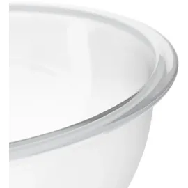 Relaxdays Salatschüssel Glas, 2er Set, 2,4 Liter, Rührschüssel, Servierschüssel Küche, runde Glasschüsseln, transparent