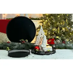 Dekoschale Canneto Metall schwarz 30cm