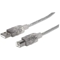 Manhattan USB 2.0 USB-A Stecker USB-B Stecker Silber