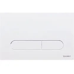 Duravit DuraSystem Betätigungsplatte WD5009011000 aufgesetzt, mechanisch, für WC Bet 100, weiß