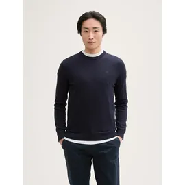 Tom Tailor 1038426 Basic Knit Pullover Knitted Navy Melange 2XL