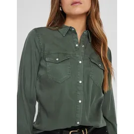 VILA Jeansbluse VIBISTA DENIM SHIRT/SU-NOOS grün S