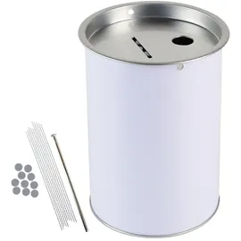 HMF 46000-07 Spendendose Spardose, Sammelbüchse, 14,5 x 10 cm, Lichtgrau