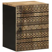 VidaXL Bad-Hängeschrank Schwarz 38x33,5x48 cm Massivholz Mango