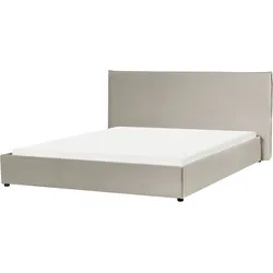 Wasserbett Samtstoff LAVAUR 180 x 200 cm Taupe
