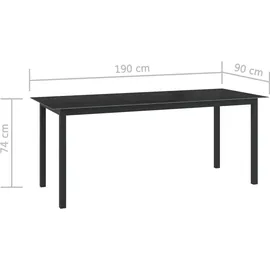 vidaXL Garten-Essgruppe 9-tlg. anthrazit 3070641