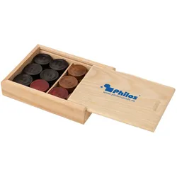 Philos-Spiele Carromsteine Bulldog, in Holzbox