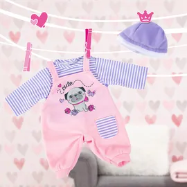 Bayer Puppenkleidung Latzhose Hund lila/rosa (84683AA)