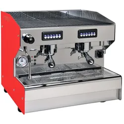 Siebträger - Espressomaschine MILANO Compact 2 Gr. Autom. - Farbe: Rot