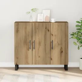 vidaXL Sideboard mit 3 Türen Artisan Eiche 90x34x80 cm Holzwerkstoff