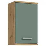 Forte Hängeschrank VERIS, B 40 cm - 1 Tür - Artisan Eiche Dekor Salbeigrün matt