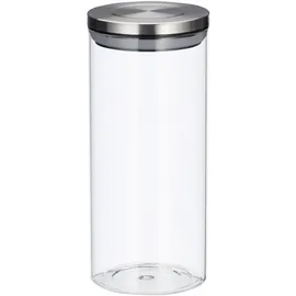 Relaxdays Vorratsdosen 22,0 cm hoch transparent 1,3 l, 3 St.