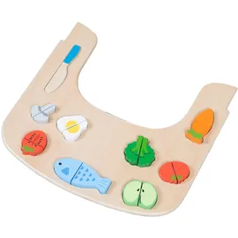 roba Essbrett mit Spielelementen - Passend für Hochstuhl Sit Up Flex - Inkl. 9 Elemente zum Spielen - Ab 6 Monaten - Holz natur