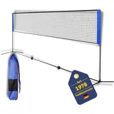 Best Sporting Volleyballnetz Outdoor 4 in 1 I Badmintonnetz 310cm breit I Badminton Netz Garten höhenverstellbar