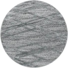 Ayyildiz Pisa 4706 Hochflorteppich Ø 80 cm Grau