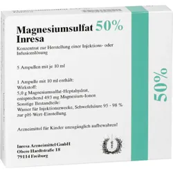 Magnesiumsulfat 50% Inresa Infusionslösung-Konz.