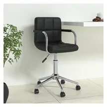 vidaXL Bürostuhl Kunstleder Schwarz