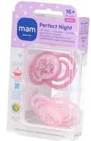 MAM Perfect Night Sucette Silicone Pink 16m+ Sucette(S) 2 pc(s)