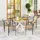 Outsunny Gartentisch Ø 118 x 74 cm Teak/beige